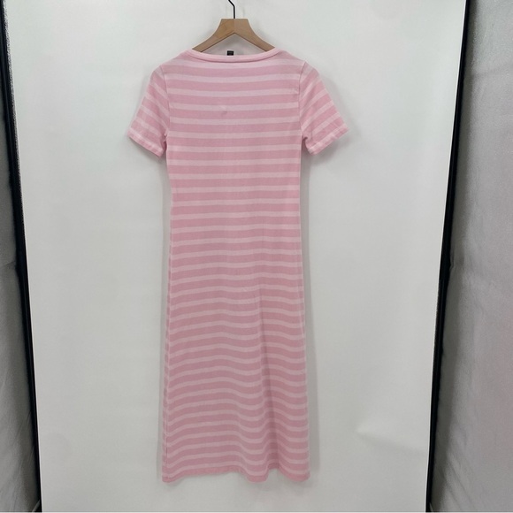 J. Crew Knit Pink Stripe Midi Dress Extra Small - Picture 3 of 6